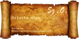 Szlotta Olga névjegykártya
